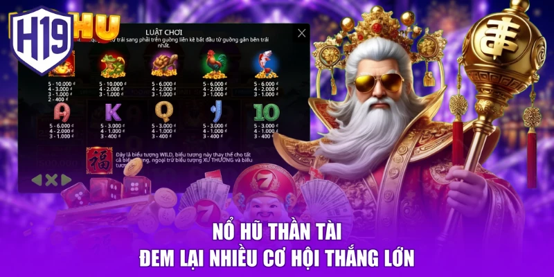 Nổ hũ thần tài đem lại nhiều cơ hội thắng lớn